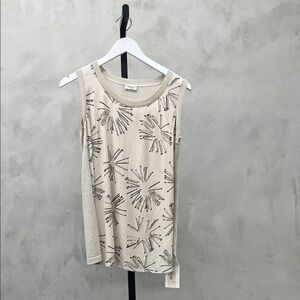 Stylish Cream Sleeveless Top
